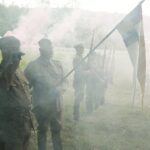 06.06.2021 Miedziana Góra. Pomnik żołnierzy AK. Uroczystości upamiętniające rocznicę śmierci podporucznika Zbigniewa Kruszelnickiego - „Wilka” / Jarosław Kubalski / Radio Kielce