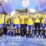 06.06.2021 Kielce. PGNiG Superliga piłkarzy ręcznych. Łomża Vive Kielce zostaje Mistrzem Polski. Ceremonia wręczenia medali / Jarosław Kubalski / Radio Kielce