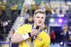 06.06.2021 Kielce. PGNiG Superliga piłkarzy ręcznych. Łomża Vive Kielce zostaje Mistrzem Polski. Ceremonia wręczenia medali. Sebastian Kaczor / Jarosław Kubalski / Radio Kielce