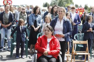 02.06.2021 Masłów. Spotkanie osób niepełnosprawnych na lotnisku w Masłowie w 30. rocznicę pobytu św. Jana Pawła II w Kielcach i Masłowie. Msza / Jarosław Kubalski / Radio Kielce