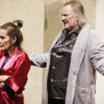02.05.2021 Kielce. Teatr  TeTaTeT. Próba spektaklu "Seks dla opornych". Ewa Pająk i Jacek Mąka / Jarosław Kubalski / Radio Kielce