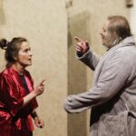 02.05.2021 Kielce. Teatr  TeTaTeT. Próba spektaklu "Seks dla opornych". Ewa Pająk i Jacek Mąka / Jarosław Kubalski / Radio Kielce