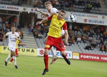 04.06.2021. Kielce. 33. kolejka Fortuna 1 Ligi: Korona Kielce - Widzew Łódź. Na zdjęciu: Dawid Lisowski  / Jarosław Kubalski / Radio Kielce