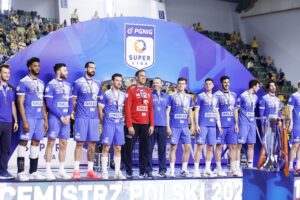 06.06.2021 Kielce. PGNiG Superliga piłkarzy ręcznych. Łomża Vive Kielce zostaje Mistrzem Polski. Ceremonia wręczenia medali. Wicemistrz Polski Orlen Wisła Płock / Jarosław Kubalski / Radio Kielce