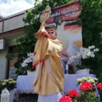 03.06.2021. Kazimierza Wielka. Uroczystość Bożego Ciała. Na zdjęciu: ks. Marcin Bączek - wikariusz parafii pod wezwaniem Podwyższenia Krzyża Świętego / Marta Gajda / Radio Kielce