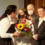 13.06.2021. Kielce. Jubileusz Teatru Lalki i Aktora „Kubuś”. Na zdjęciu (od lewej): Magdalena Kusztal - dyrektor Departamentu Kultury i Dziedzictwa Narodowego w Urzędzie Marszałkowskiego Województwa Świętokrzyskiego w Kielcach, Jolanta Kusztal - aktorka, Ryszard Barański - aktor, Andrzej Witecki - aktor / Wiktor Taszlow / Radio Kielce