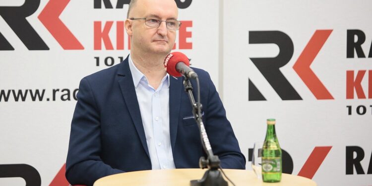 02.02.2020. Radio Kielce. Studio Polityczne. Na zdjęciu: Piotr Wawrzyk - wiceminister spraw zagranicznych / Wiktor Taszłow / Radio Kielce