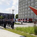 17.06.2021. Kielce. Przygotowania do uroczystości przekazania pojazdów dla PSP i OSP / Sebastian Kalwat / Radio Kielce