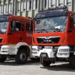 17.06.2021. Kielce. Przygotowania do uroczystości przekazania pojazdów dla PSP i OSP / Sebastian Kalwat / Radio Kielce