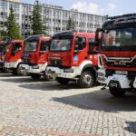 17.06.2021. Kielce. Przygotowania do uroczystości przekazania pojazdów dla PSP i OSP / Sebastian Kalwat / Radio Kielce