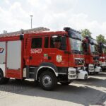 17.06.2021. Kielce. Przygotowania do uroczystości przekazania pojazdów dla PSP i OSP / Sebastian Kalwat / Radio Kielce