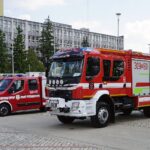 17.06.2021. Kielce. Przygotowania do uroczystości przekazania pojazdów dla PSP i OSP / Sebastian Kalwat / Radio Kielce