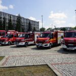 17.06.2021. Kielce. Przygotowania do uroczystości przekazania pojazdów dla PSP i OSP / Sebastian Kalwat / Radio Kielce