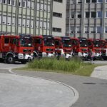 17.06.2021. Kielce. Przygotowania do uroczystości przekazania pojazdów dla PSP i OSP / Sebastian Kalwat / Radio Kielce