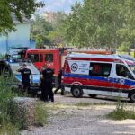 10.06.2021 Kielce. Akcja na Kadzielni związana ze zgłoszeniem o próbie samobójczej / Wiktor Taszłow / Radio Kielce