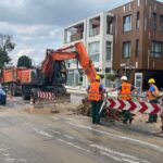 26.06.2021. Kielce. Awaria wodociągu na skrzyżowaniu ulic Klonowej i Wiśniowej / Wiktor Taszłow / Radio Kielce