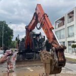 26.06.2021. Kielce. Awaria wodociągu na skrzyżowaniu ulic Klonowej i Wiśniowej / Wiktor Taszłow / Radio Kielce