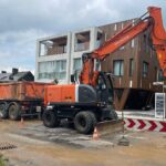 26.06.2021. Kielce. Awaria wodociągu na skrzyżowaniu ulic Klonowej i Wiśniowej / Wiktor Taszłow / Radio Kielce