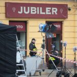 07.04.2021. Kielce. Zdjęcia do spektaklu teatru telewizji zatytułowanego „Zakładnicy” / Wiktor Taszłow / Radio Kielce