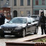 07.04.2021. Kielce. Zdjęcia do spektaklu teatru telewizji zatytułowanego „Zakładnicy” / Wiktor Taszłow / Radio Kielce