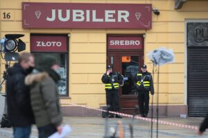 07.04.2021. Kielce. Zdjęcia do spektaklu teatru telewizji zatytułowanego „Zakładnicy” / Wiktor Taszłow / Radio Kielce