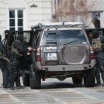 07.04.2021. Kielce. Zdjęcia do spektaklu teatru telewizji zatytułowanego „Zakładnicy” / Wiktor Taszłow / Radio Kielce