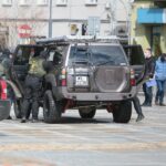 07.04.2021. Kielce. Zdjęcia do spektaklu teatru telewizji zatytułowanego „Zakładnicy” / Wiktor Taszłow / Radio Kielce