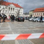 07.04.2021. Kielce. Zdjęcia do spektaklu teatru telewizji zatytułowanego „Zakładnicy” / Wiktor Taszłow / Radio Kielce