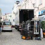 07.04.2021. Kielce. Zdjęcia do spektaklu teatru telewizji zatytułowanego „Zakładnicy” / Wiktor Taszłow / Radio Kielce