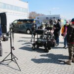 09.04.2021. Masłów. Zdjęcia do spektaklu Telewizji Polskiej „Zakładnicy” / Wiktor Taszłow / Radio Kielce