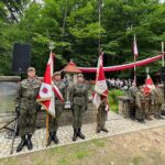 12.06.2021. Wykus. Uroczystości upamiętniające żołnierzy Armii Krajowej. Msza święta sprawowana w intencji Eugeniusza Kaszyńskiego „Nurta” i jego żołnierzy / Wiktor Taszłow / Radio Kielce