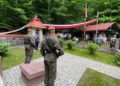 12.06.2021. Wykus. Uroczystości upamiętniające żołnierzy Armii Krajowej. Msza święta sprawowana w intencji Eugeniusza Kaszyńskiego „Nurta” i jego żołnierzy / Wiktor Taszłow / Radio Kielce