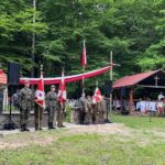 12.06.2021. Wykus. Uroczystości upamiętniające żołnierzy Armii Krajowej. Msza święta sprawowana w intencji Eugeniusza Kaszyńskiego „Nurta” i jego żołnierzy / Wiktor Taszłow / Radio Kielce