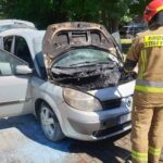 17.06.2021. Sandomierz. Pożar samochodu / PSP