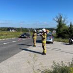 29.07.2021. Piekoszów. Zderzenie samochodu osobowego ze skuterem / Wiktor Taszłow / Radio Kielce