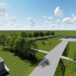 19.07.2021. Pińczów. Wizualizacja bulwarów wzdłuż rzeki Nidy / materiały prasowe