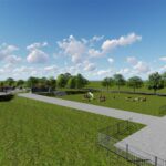 19.07.2021. Pińczów. Wizualizacja bulwarów wzdłuż rzeki Nidy / materiały prasowe