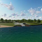 19.07.2021. Pińczów. Wizualizacja bulwarów wzdłuż rzeki Nidy / materiały prasowe