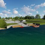 19.07.2021. Pińczów. Wizualizacja bulwarów wzdłuż rzeki Nidy / materiały prasowe