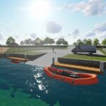 19.07.2021. Pińczów. Wizualizacja bulwarów wzdłuż rzeki Nidy / materiały prasowe