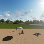 19.07.2021. Pińczów. Wizualizacja bulwarów wzdłuż rzeki Nidy / materiały prasowe