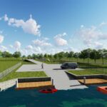 19.07.2021. Pińczów. Wizualizacja bulwarów wzdłuż rzeki Nidy / materiały prasowe