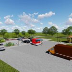 19.07.2021. Pińczów. Wizualizacja bulwarów wzdłuż rzeki Nidy / materiały prasowe