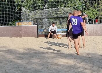 31.07.2021. Kielce. Turniej Piłki Nożnej Plażowej im. Adama Gołąba / Maciej Makuła / Radio Kielce