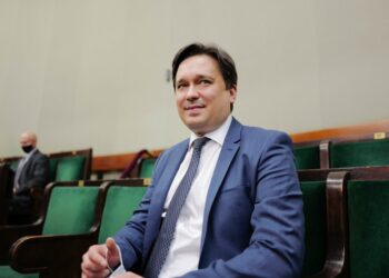 08.07.2021. Warszawa. Prof. Marcin Wiącek na galerii sejmowej / Mateusz Marek / PAP