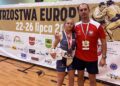 Na zdjęciu Gabriela Kowalska oraz Karol Kucharczyk, trener ULKS Guliwer Kielce / Facebook Guliwer Kielce