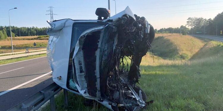 30.07.2021. Suchedniów. Wypadek na trasie S7 / policja