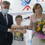 19.07.2021. Strawczynek. Briefing prasowy. Na zdjęciu (od lewej): Krzysztof Słoń - senator PiS, Anna Krupka - wiceminister kultury, sportu oraz dziedzictwa narodowego / Anna Kwapisz / Radio Kielce