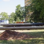 29.07.2021. Kielce. Modernizacja sieci ciepłowniczej koło skrzyżowania Alei Solidarności z Aleją Tysiąclecia Państwa Polskiego / Anna Kwapisz / Radio Kielce