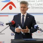 19.07.2021. Strawczynek. Briefing prasowy. Na zdjęciu Krzysztof Słoń - senator PiS / Anna Kwapisz / Radio Kielce